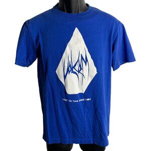Volcom Stone Crewneck T Shirt S Blue Short Sleeve Logo Graphic Skate Surf Snow